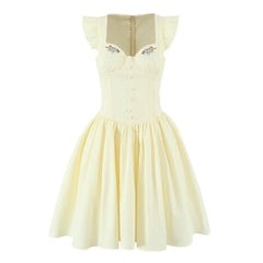 Briseida Flutter-Sleeve Mini Dress