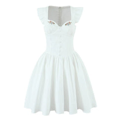 Briseida Flutter-Sleeve Mini Dress