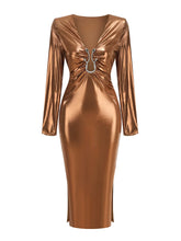 Marlene V-Neck Bodycon Midi