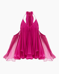 Linnea Backless Bell Sleeve Mini Dress