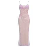 Cayla Sequin Mesh Maxi Dress