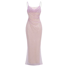 Cayla Sequin Mesh Maxi Dress