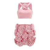 Prisha Floral Halter Skirt Set