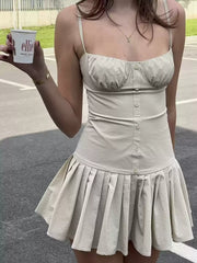Ina Pleated Mini Dress