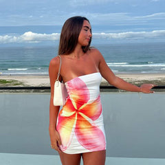 Daria Floral Strapless Mini Dress