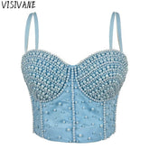 Stage Show Corset Sequin T-shirts T Shirtsweet Y2k Top Tank Top Camis Tees Party Club