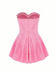 Stassi Mini Gown Dress in Pink