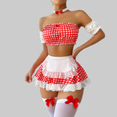 Toucheart 4-Piece Set Temptation Erotic Lingerie Passionate Uniform Maid Outfit Roleplay Sex Cosplay Underwear