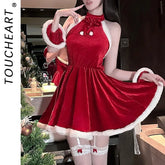 Toucheart Christmas Erotic Bunny Outfit Cosplay Velvet Uniform Slim Intimate Romantic Year's Jersey Set