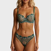 Toucheart Erotic Lingerie Embroidered Small Breasts Push Up To Look Bigger Underwired Sweet Cute Bra Set