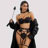 Toucheart Erotic Lingerie Lace Metal Chain GatherGirls Underwear Split Kit Nightclub Partydance Suit