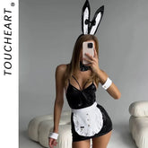 Toucheart Maid Cosplay Uniform Slim Backless Bow Knot Romantic Premium Cute