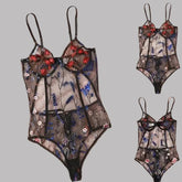 Toucheart Lingerie Embroidery Underwear Lace One-piece Suspender Nightgown Transparent Porn Female Lingerie