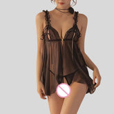 Toucheart Suspender Nightgown Transparent Lingerie Sex Crotchless Backless Open Bra Body Dress Mesh Erotics
