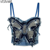 Y2k Tops Vintage Shirt Corset Streetwear Party Club Stage Show Camis Teessweet Tank Top