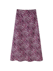 Adya Tie-Dye Leopard Midi Skirt