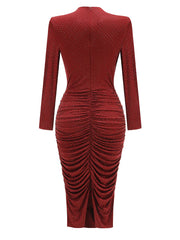 Aiza Embellished Pleated Maxi Dress