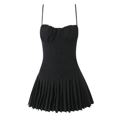 Akari Pleated Mini Dress