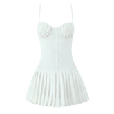 Akari Pleated Mini Dress