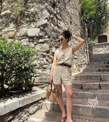 Aniylah V-Neck Short Set