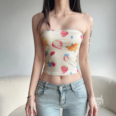 Ashtynn Fruit Print Tube Top