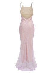 Cayla Sequin Mesh Maxi Dress