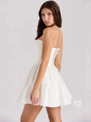Chevelle Strapless Pleated Mini Dress