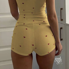Daysi Heart Print Lounge Set