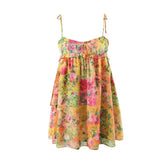 Elleana Floral Ruffle Mini Dress