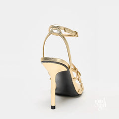 Gold Flower Stiletto Heels