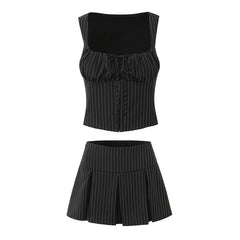 Isobel Striped Mini Skirt Set