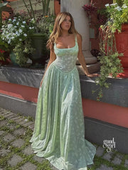 Jaziah Jacquard Slit Maxi Dress