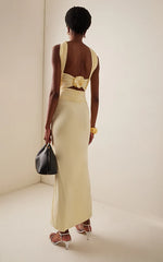 Juanita Floral Detail Halter Maxi Dress