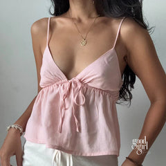 Justus Backless Lace-Up Camisole