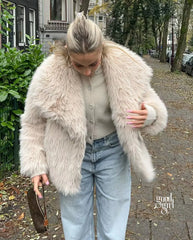 Karra Faux Fur Lapel Jacket