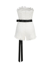 Laikynn Lace Tube Top Jumpsuit