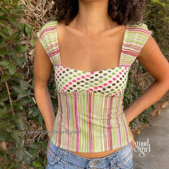 Nayah Striped Crop Top