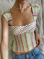 Nayah Striped Crop Top