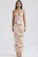 Neila Printed Strapless Maxi Dress