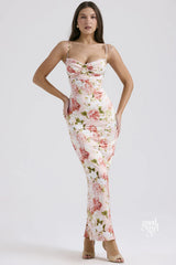 Neila Printed Strapless Maxi Dress