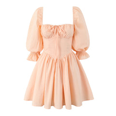 Ryver Square Neck Puff Sleeve Mini Dress