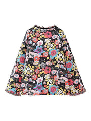 Kaylin Botanical Flare Sleeve Coat