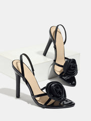 Raeghan Rose Satin Stiletto Sandals