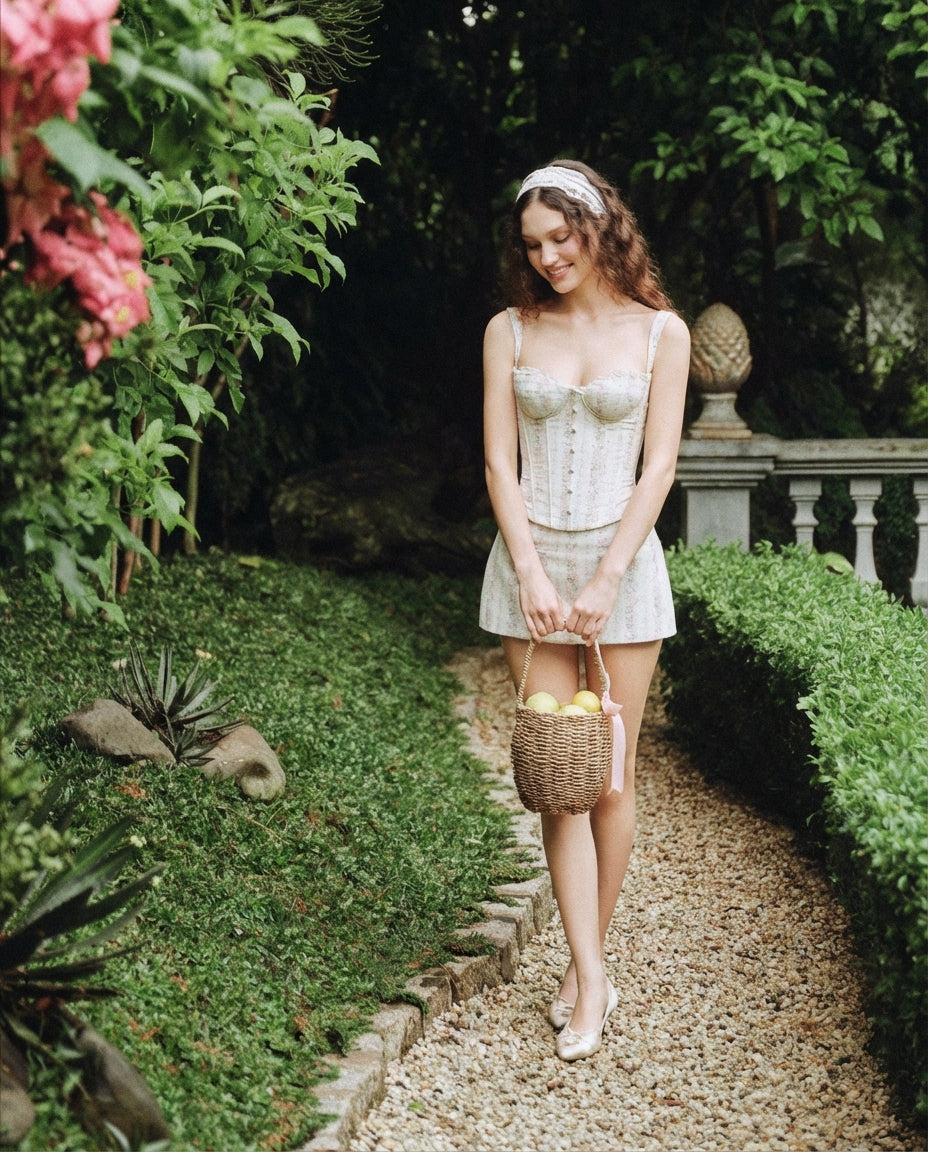 Sonny Floral Corset Top & Mini Skirt Set