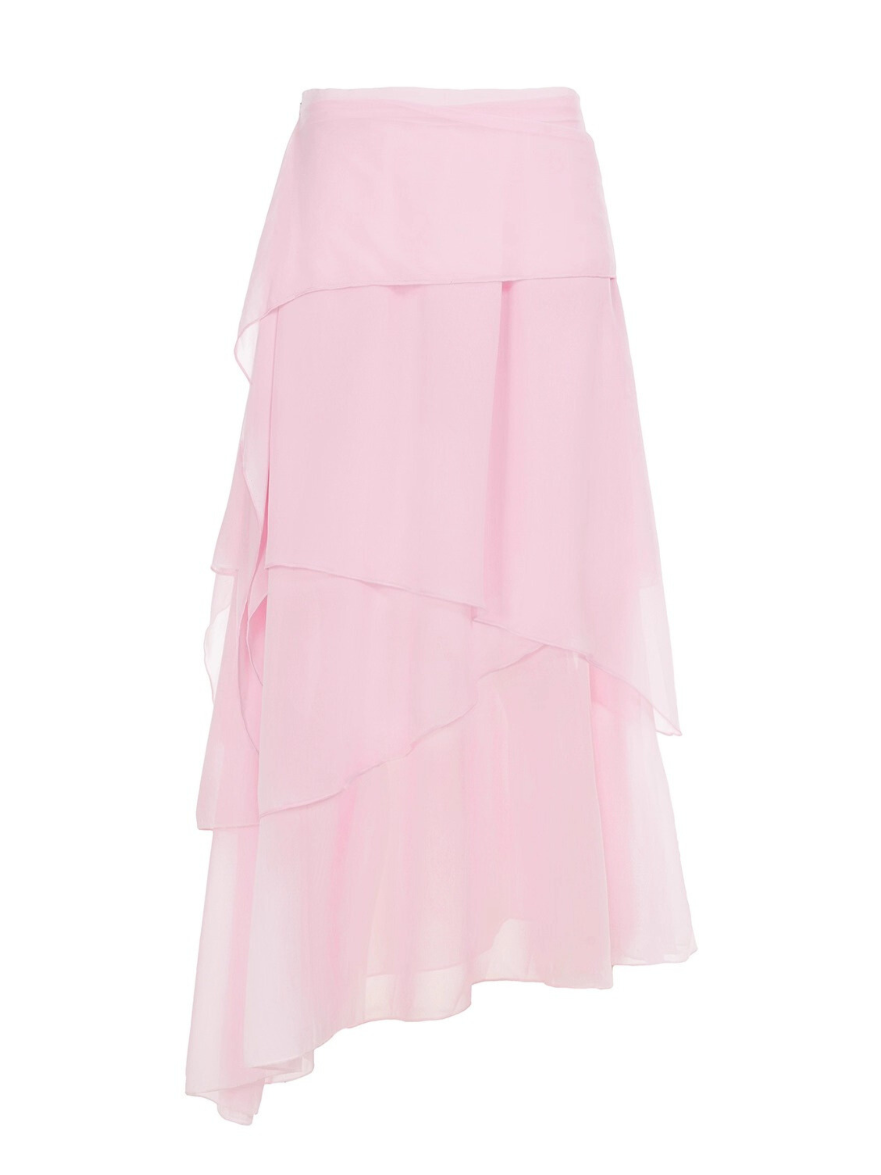 Jacklynn Pink Layered Maxi Skirt