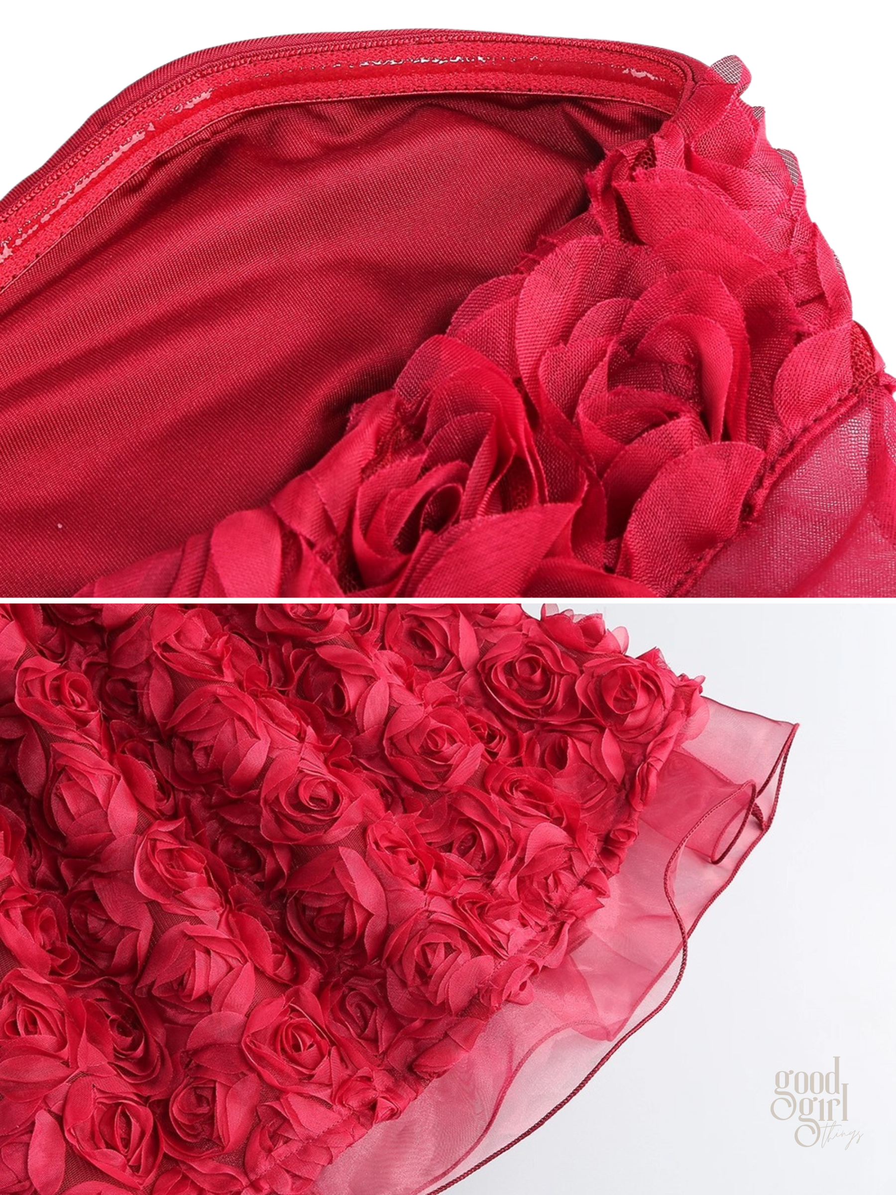 Bliss Rose Bloom Strapless Corset Mini Dress
