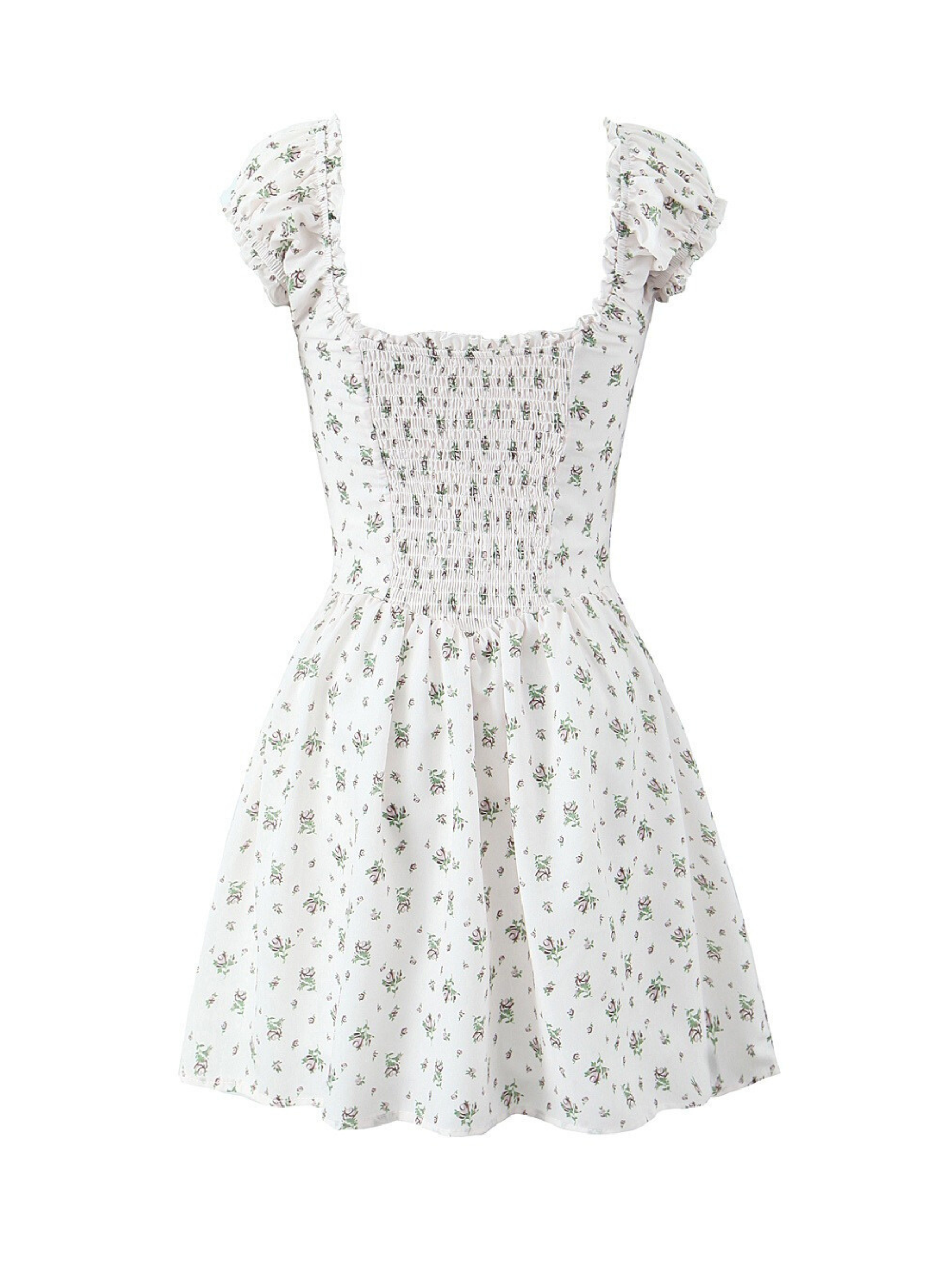 Nailea Floral Puff Sleeve Mini Dress