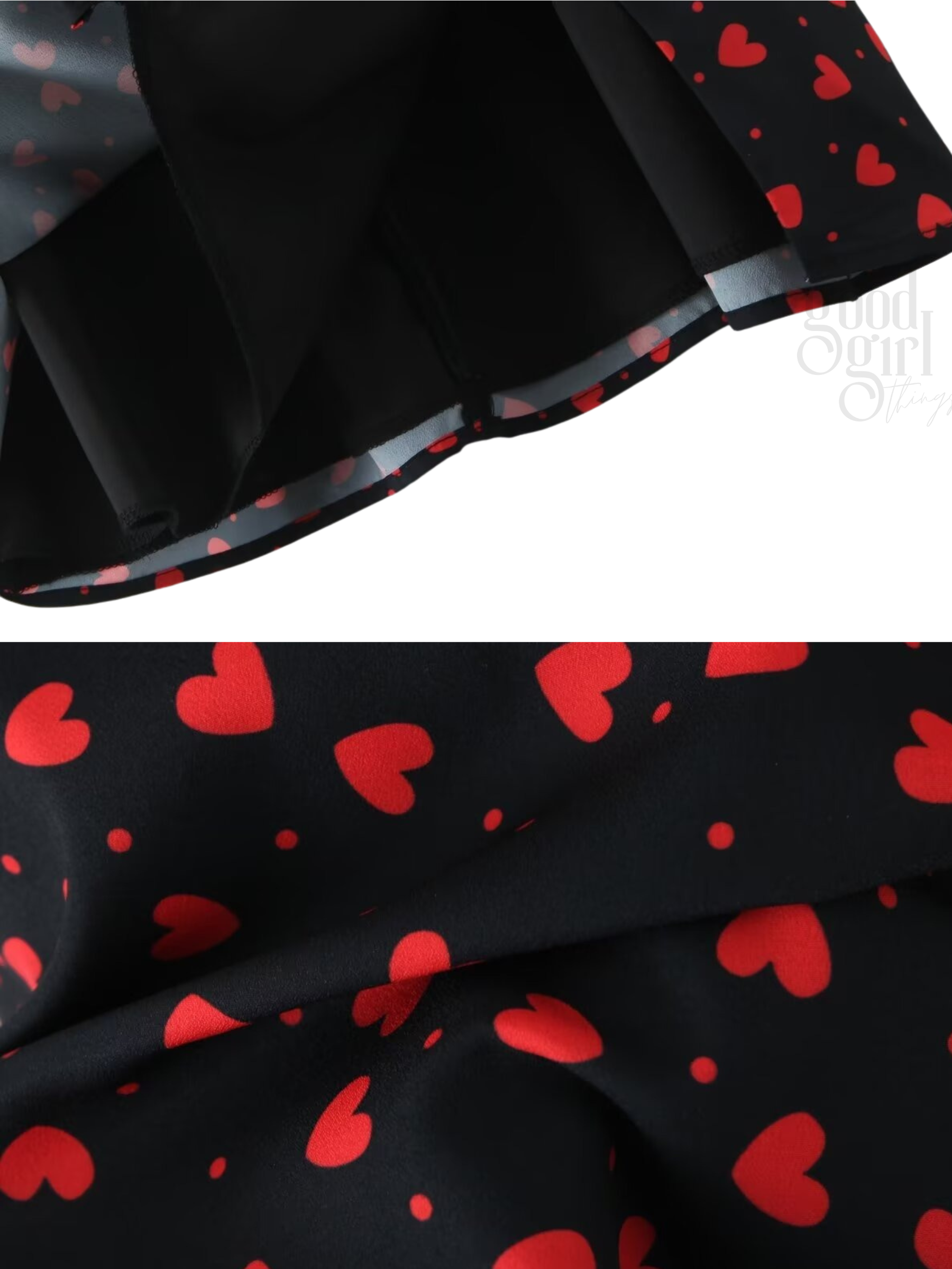 Elynn Short Sleeve Heart Print Mini Dress