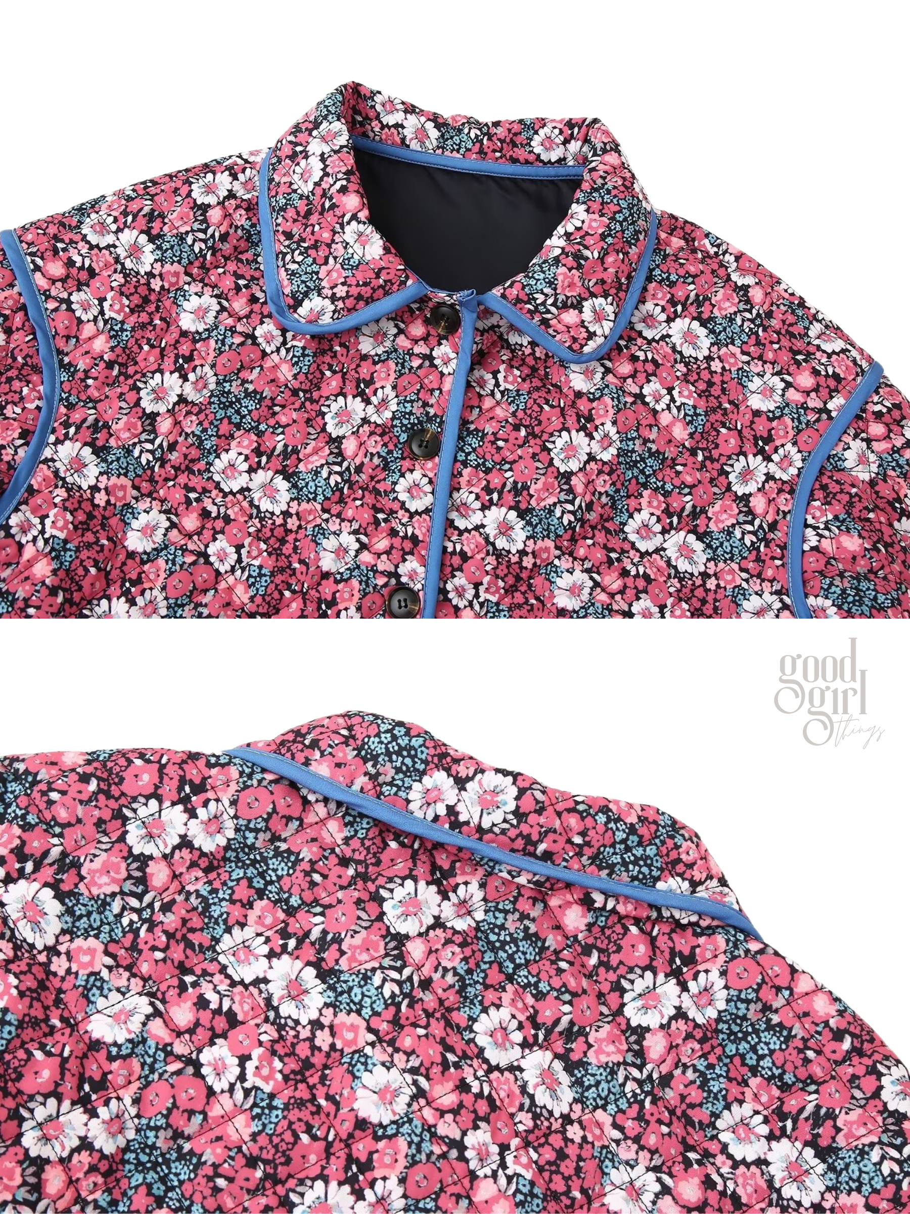 Hayden Floral Quilted Lapel Jacket