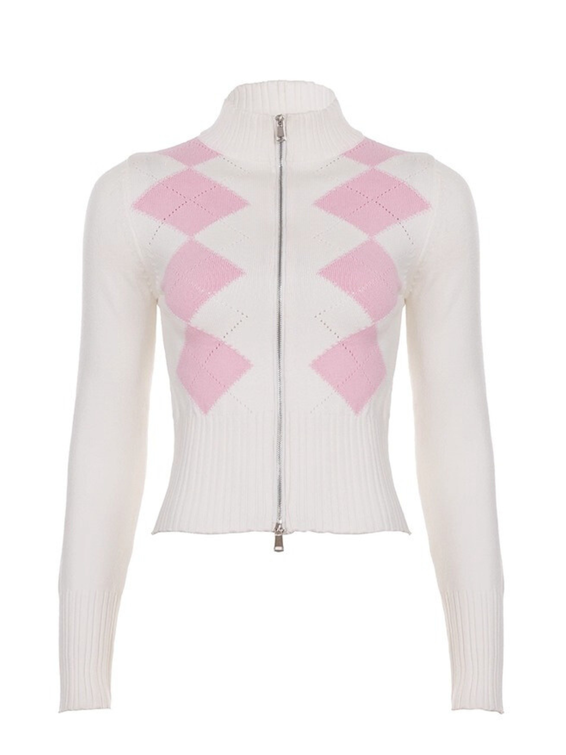 Safiyah Quilted Zip-Up Cardigan